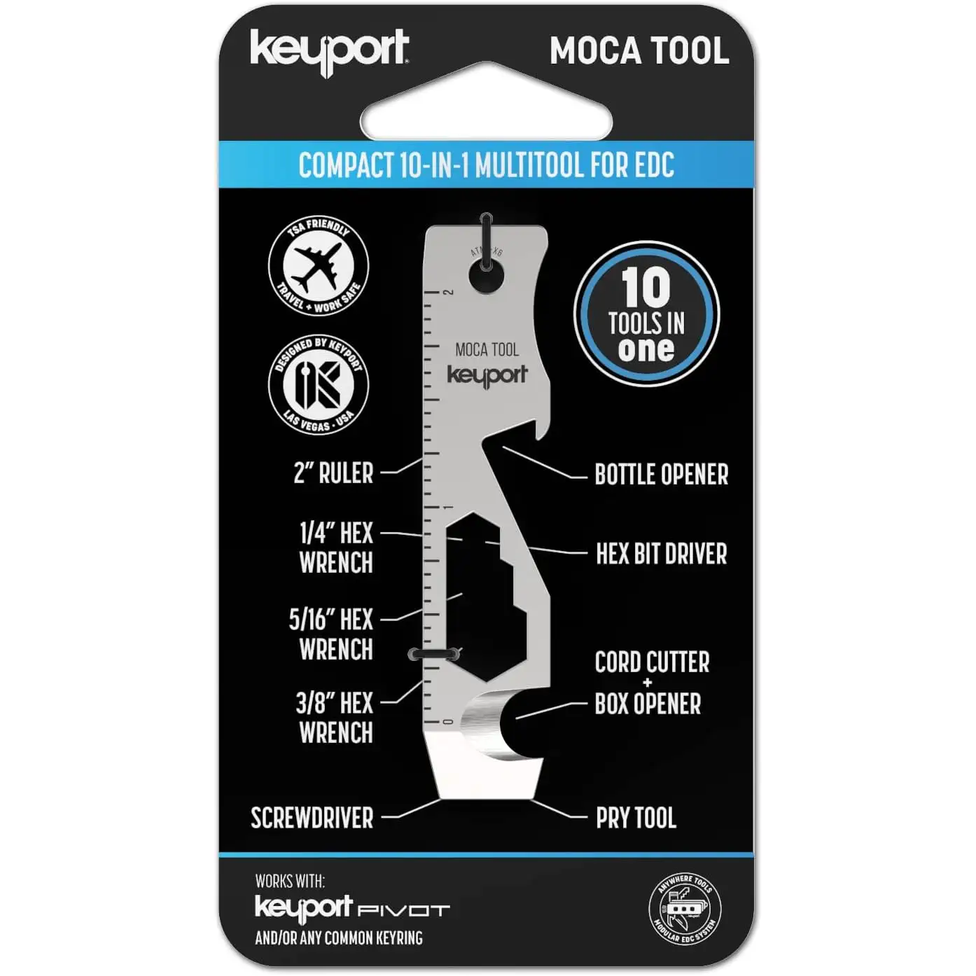 Keyport MOCA 10-in-1 Keychain Multitool - 1